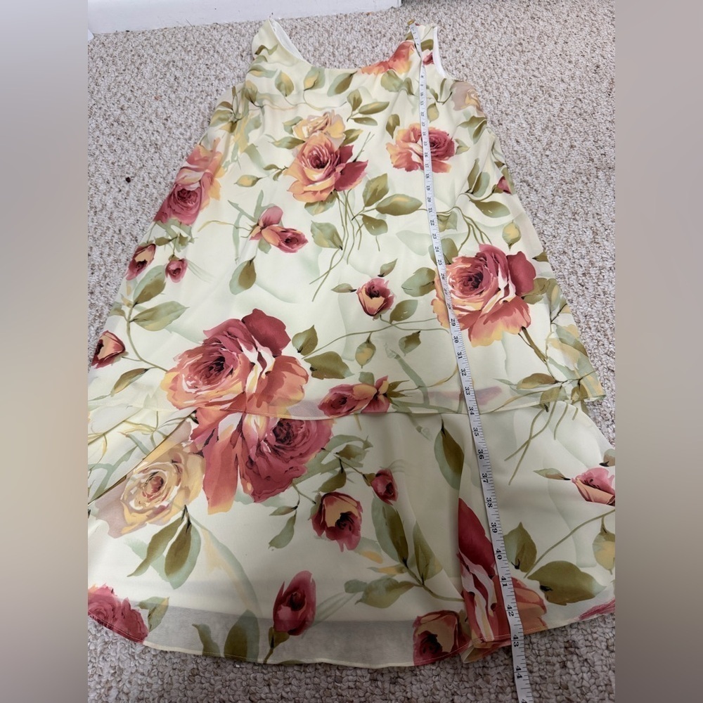 Metaphor Floral Midi Dress with layered hem in polyester size 18 - Picture 6 of 7